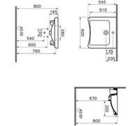 Lavabo PMR standard CONFORMA 60cm S20 - VITRA - 5289B003-0001 Blanc G