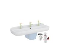 Lavabo pour enfant Sento Kids 125 cm + siphon et bonde Wirquin