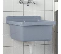 Lavabo pour montage murale blanc 40x40x24 cm résine lavabo utilitaire vidaXL