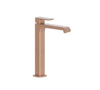 Lavabo Quadri S Mitigeur Haut Avec Vidage Up&Down Or Rose Brosse Pvd Robinetterie QUADRI S - CRISTINA ONDYNA QS22834P