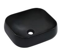 Lavabo Rectangulaire en Céramique Noir - VIDAXL - 44,5 x 39,5 x 14,5 cm - A poser - Peut servir d'ornement