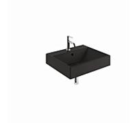 Kludi Resa lavabo avec bouchon 61x50.5 cm carrée de meuble-à poser noir 59WW6139