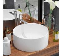 Lavabo Rond Céramique Noir 40x15 cm Vasque Evier Salle de Bain Toilette vidaXL