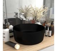 Lavabo rond de luxe Noir mat 40x15 cm Céramique
