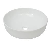 vidaXL Lavabo Ronde Céramique Blanc 41,5x13,5 cm Vasque à Poser Salle de Bain 142337