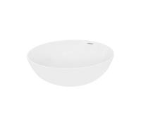 Lavabo Ronde de Salle de Bain, Ø 400 x 147 mm, en Céramique, Blanc, Vasque à