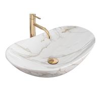 LAVABO ROYAL SHINY AIAX VASQUE A POSER CERAMIQUE MODERNE REA 62 5CM x 36CM REA