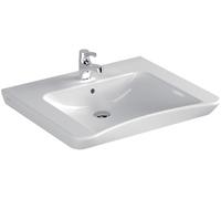 Lavabo S2 PMR 65cm blanc, 1 trou percé pour robinetterie avec trop plein réf 5291B0030001