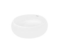 Lavabo Salle de Bain - Ø 400 x 350 x 155 mm - en Céramique - Rond - Blanc -