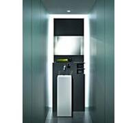 Lavabo Alape WT.RX325QS, carrÃ© L : 329mm H : 900mm P : 367mm, 4801000000, blanc - 4801000000