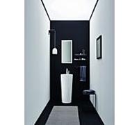 Lavabo sur colonne Alape WT.RX400.CO 4507800000 400 x 900 x 500 mm, blanc, avec trou de robinetterie, sans trop-plein