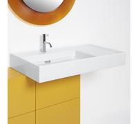 Lavabo Sur Meuble à gauche Laufen Kartell by Laufen avec un trou de robinetterie 90x46cm Blanc