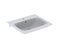 Geberit Renova Plan - Meuble avec vasque 550x480mm avec 1 trou de robinet avec trop-plein blanc sans revêtement