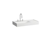 Lavabo Sur Meuble Laufen Kartell by Laufen avec trois trous de robinetterie 90x46x120cm Blanc mat