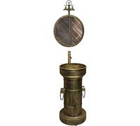 Lavabo sur Pied autoportant pour hôtel, Meuble de Salle de Bain, Meuble sous-Vasque, Meuble autoportant sous évier, Support Amovible de Style Industriel (Couleur : Marron, Taille s