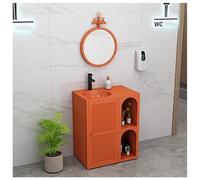 Lavabo sur pied de salle de bain, meuble de lavabo autoportant industriel, meuble de lavabo rétro en fer sur pied, meuble de salle de bain sous évier