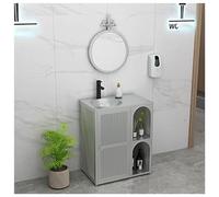 Lavabo sur pied de salle de bain, meuble de lavabo autoportant industriel, meuble de lavabo rétro en fer sur pied, meuble de salle de bain sous évier