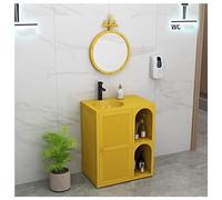 Lavabo sur pied de salle de bain, meuble de lavabo autoportant industriel, meuble de lavabo rétro en fer sur pied, meuble de salle de bain sous évier