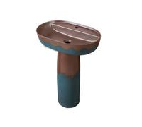 Lavabo sur pied Lavabo sur pied en céramique avec robinet et kit de vidange