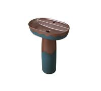 Lavabo sur pied Lavabo sur pied en céramique avec robinet et kit de vidange