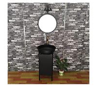 Lavabo sur pied - Vasque moderne avec robinet et bonde, meuble-lavabo de style industriel pour hôtel et usage domestique