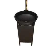 Lavabo sur pied - Vasque moderne avec robinet et bonde, meuble-lavabo de style industriel pour hôtel et usage domestique