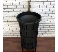 Lavabo sur pied - Vasque moderne avec robinet et bonde, meuble-lavabo de style industriel pour hôtels et particuliers