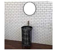 Lavabo sur pied - Vasque moderne avec robinet et bonde, meuble-lavabo de style industriel pour hôtels et particuliers