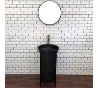 Lavabo sur pied - Vasque moderne avec robinet et bonde, meuble-lavabo de style industriel pour hôtels et particuliers