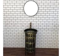 Lavabo sur pied - Vasque moderne avec robinet et bonde, meuble-lavabo de style industriel pour hôtels et particuliers