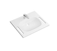 Lavabo Suspendu Hewi avec robinet 650 mm Blanc Alpin 950.19.029