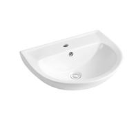 Lavabo suspendu SAT Project 56,5x44 cm trou de robinetterie au centre (SATUMPRO5646)