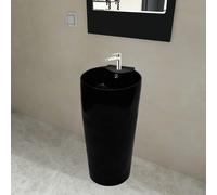 Lavabo Trou de Trop-plein Robinet Céramique Blanc Salle de Bain Vasque vidaXL