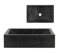 Lavabo-Vasque à poser 45x30x12 cm marbre noir brillant