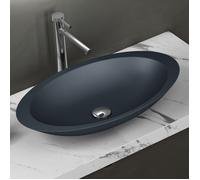 Lavabo vasque à poser anthracite 60cm lave main oval doporro Colossum-802A 59 3x35 1x10 7cm