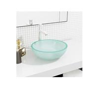 Lavabo Vasque à Poser de Toilette Lave-mains de Salle de Bain Lavabo de Salle d'Eau Maison Intérieur Verre Trempé 345240