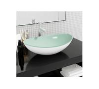 Lavabo Vasque à Poser de Toilette Lave-mains de Salle de Bain Lavabo de Salle d'Eau Maison Intérieur Verre Trempé 345256