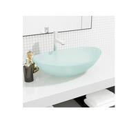 vidaXL Lavabo Verre trempé 54,5x35x15,5 cm Dépoli