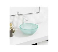 Lavabo Vasque à Poser de Toilette Lave-mains de Salle de Bain Lavabo de Salle d'Eau Maison Intérieur Verre Trempé 345241