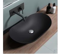 Lavabo vasque à poser noir 63cm lave main doporro Bruxelles858B 63x36,5x14cm