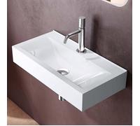 Lavabo vasque a poser ou monter au mur evier design Bruxelles-118G 61,5 x 31,5 x10,5cm