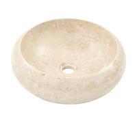 Lavabo vasque évier diamètre 40 cm marbre crème 02_0002551