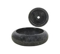 Lavabo vasque salle de bain diamètre 40 x 12 cm marbre Noir 02_0002550