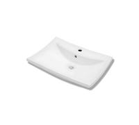 Lavabo vasque salle de bain luxueuse 60 x 44 cm céramique rectangulaire avec trop plein céramique blanc 02_0002488