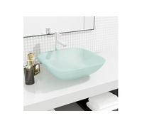 vidaXL Lavabo Verre 42x42x14 cm Dépoli
