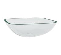 Lavabo Verre 42x42x14 cm Transparent | Vasque dessus de comptoir, verre transparent, salle de bain, salle d'eau, cuisine, garage, entretien au chiffon humide,