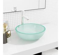 Lavabo Verre Trempé 30x12 cm Transparent Vasque à Poser Lave-mains vidaXL