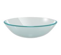 vidaXL Lavabo vasque à poser en verre trempé 42 cm Givré