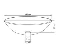 Lavabo Verre trempé 42 cm Noir