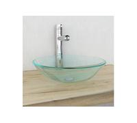 Verre trempé de lavabo 42 cm Transparent
